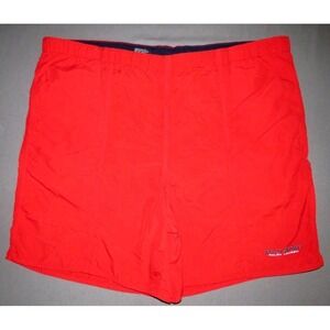 Men's Vintage Ralph Lauren POLO‎ SPORT Red Mesh Lined Swim Trunks XL